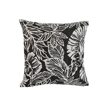 Esprit Kissen mit Blätterdruck in Schwarz und Weiß, 45x45 cm.