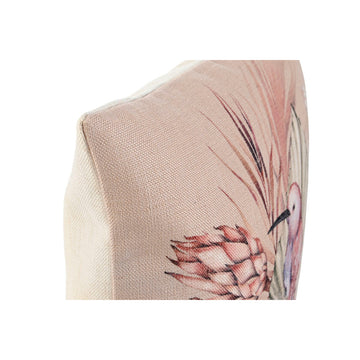 Beige Esprit Home Kissen mit Vogel und Blumenmuster im Cottage Stil.