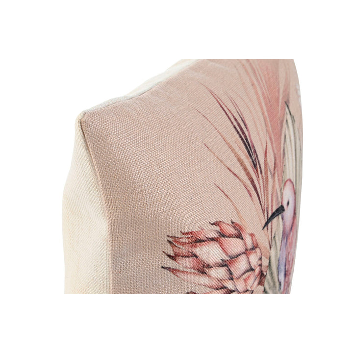 Beige Esprit Home Kissen mit Vogel und Blumenmuster im Cottage Stil.