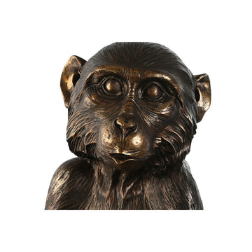 Nahaufnahme: Dunkelbraune Deko-Figur Affe von ESPRIT Home. Goldene Akzente, detaillierte Fellstruktur.