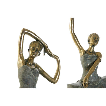 Anmutige Ballett-Tänzerin Deko-Figur in Grau und Gold - homely Family Shop