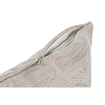 Beige Esprit Home Kissen (45cm) mit Reißverschluss und floralem Muster.