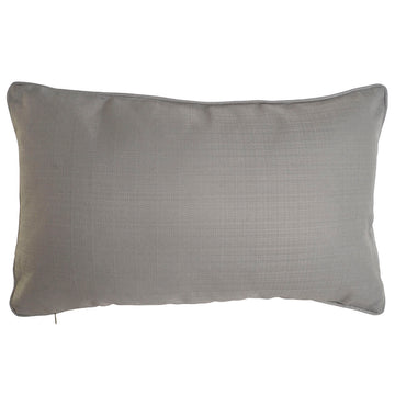 Graues Esprit Home Kissen mit dezenter Webstruktur und Paspelkanten.