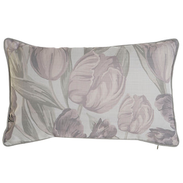 Gedrucktes ESPRIT Kissen mit Tulpenmuster. Dekokissen mit Blumenmuster.