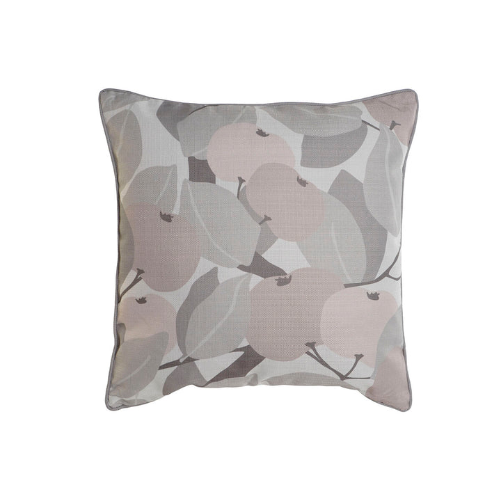 Gedrucktes Kissen Home ESPRIT mit Blätter Design in Grau und Rosa. Dekokissen mit Muster.