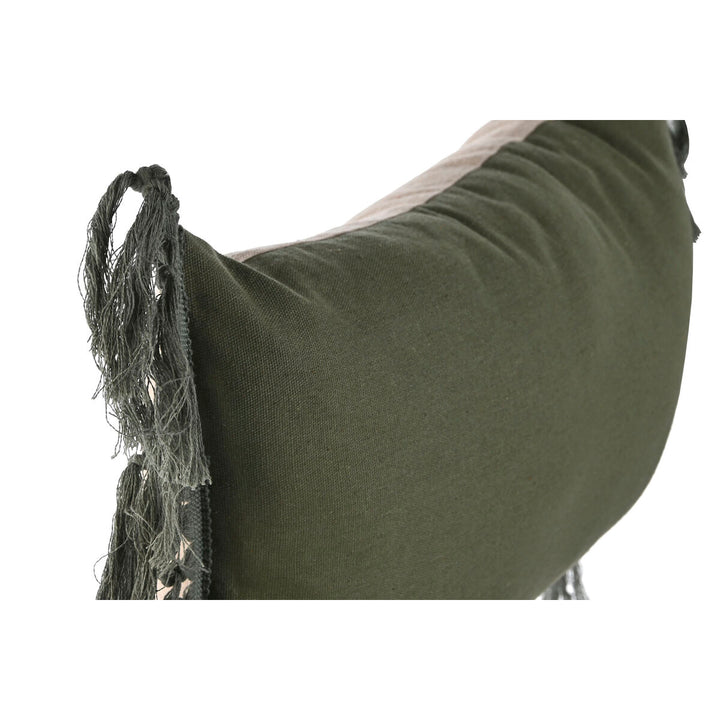 Grünes ESPRIT Home Kissen mit Quastenbesatz, 50 x 15 x 30 cm.