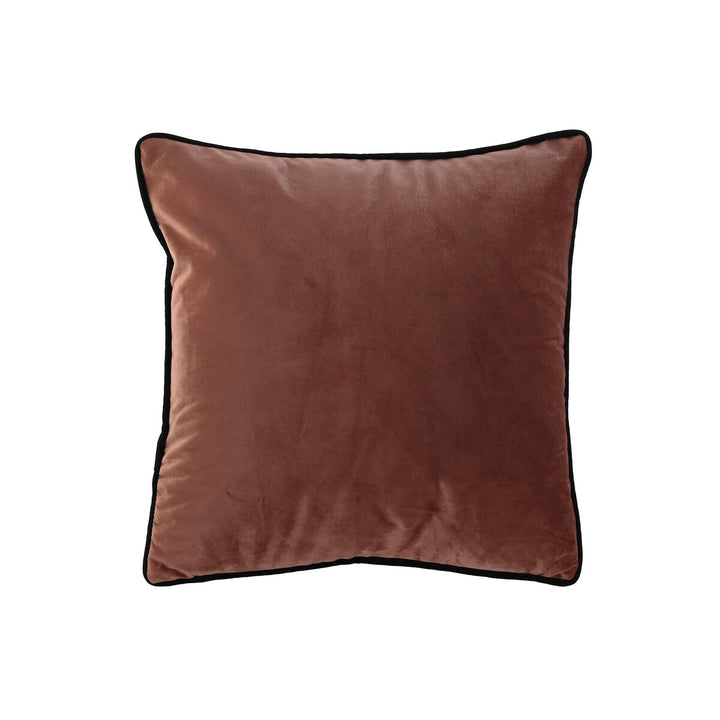 Hellrosa ESPRIT Kissen, 45x45 cm, mit schwarzer Paspelierung für ein elegantes Design.