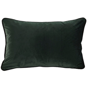 Grünes Esprit Home Kissen mit schwarzer Zierleiste. Dekokissen in rechteckiger Form.