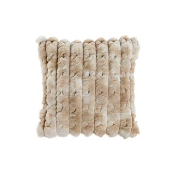 Beige ESPRIT Home Kissen mit weicher Textur und Streifenmuster, 45x45 cm.