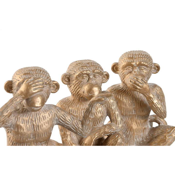 Goldene Deko-Figur Affe, Tropical Home ESPRIT, 3er-Set. Siehe, höre, sprich nichts Böses.