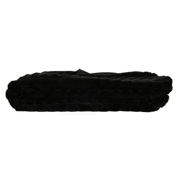 Schwarze ESPRIT Home Decke mit weicher, plüschiger Textur und Muster.