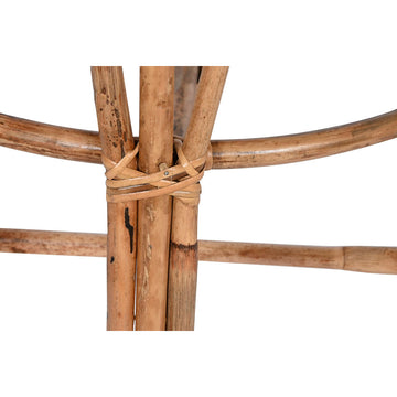 Nahaufnahme Hocker Home ESPRIT mit Bambusrahmen und Details - homely Family Shop