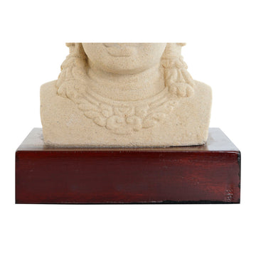 Braune ESPRIT Deko-Figur: Büste mit geschnitzten Details auf Holzsockel.