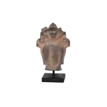 Braune Deko-Figur im Buddha-Stil. Orientalische Home Deko mit den Maßen 15 x 18 x 38 cm.