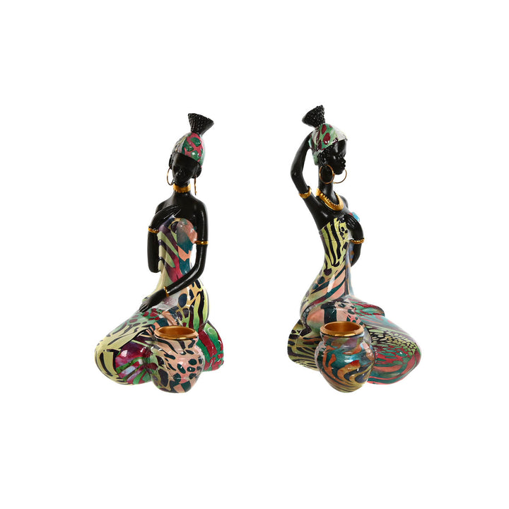 ESPRIT Home Deko Figuren, Afrikanerin mit bunten Kleidern und goldenem Schmuck - homely Family Shop
