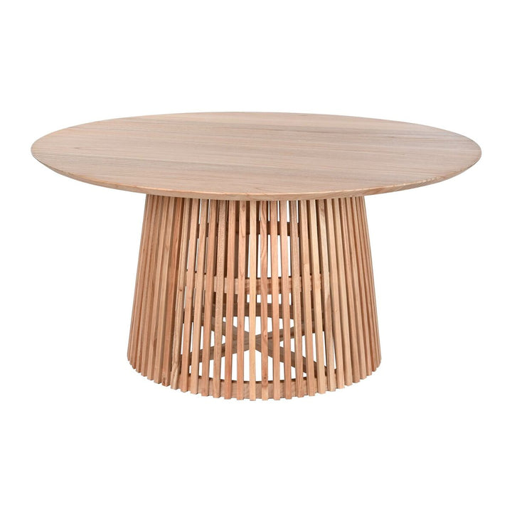 Runder ESPRIT Esstisch aus Mindiholz mit Holzlatten - homely Family Shop