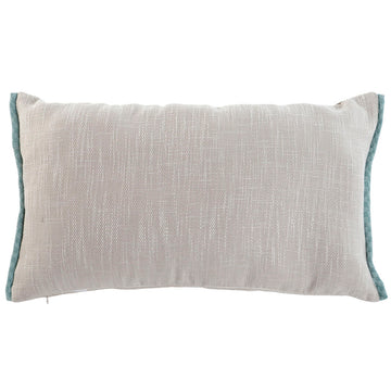 Beiges ESPRIT Home Kissen mit türkisfarbenen Akzenten, mediterraner Stil.