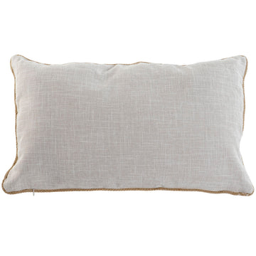 Mediterranes ESPRIT Kissen mit Seilsaum. Dekokissen im Meeresschnecken Design.