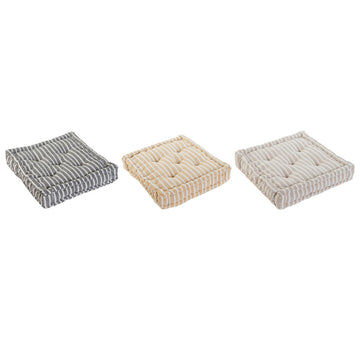 3er Set ESPRIT Kissen, gelb beige mit Streifen. Mediterrane Home Deko.
