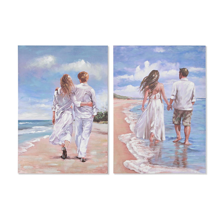 ESPRIT Strand Paar Gemälde, mediterranes Bild für Zuhause - homely Family Shop