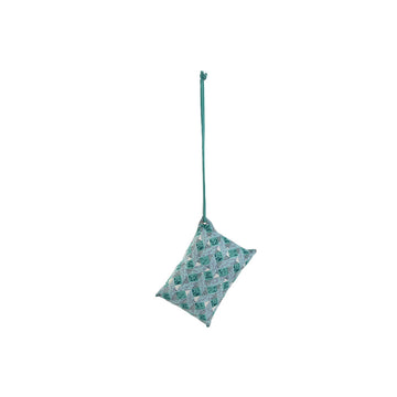 Türkis Esprit Home Kissen mit geometrischem Muster und Kordel.