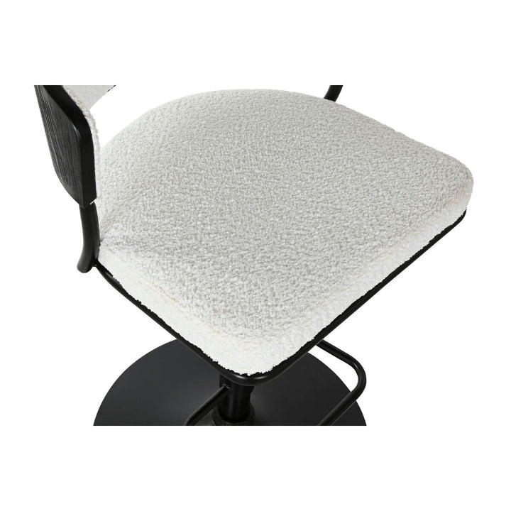 Nahaufnahme: Weißer ESPRIT Hocker mit Metallgestell - homely Family Shop