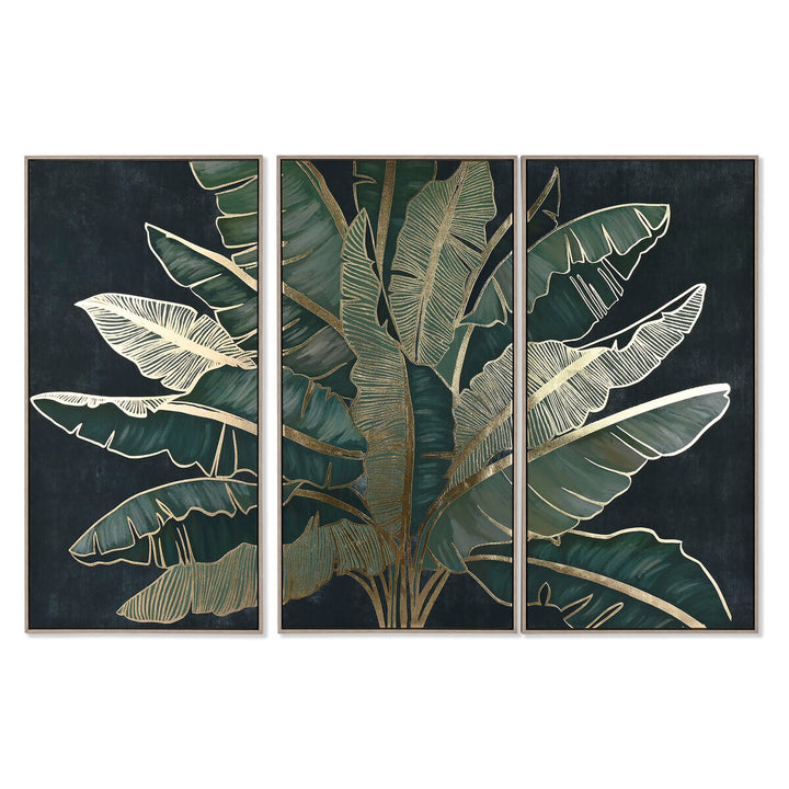 Home ESPRIT Palmen Tropical Bilderset mit Goldakzenten - homely Family Shop