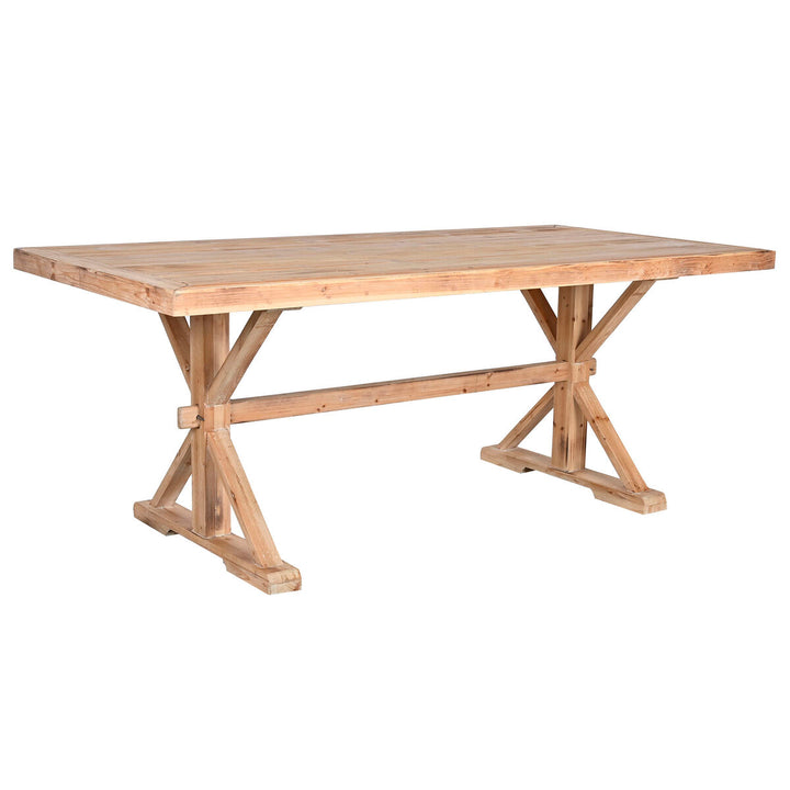 Holz Esstisch mit natürlichem Design und robuster Basis - homely Family Shop