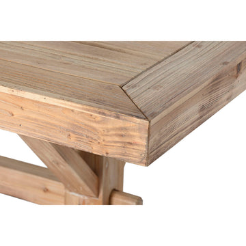 Detailansicht Esstisch Holz natürlich, Tischplatte und Basis - homely Family Shop
