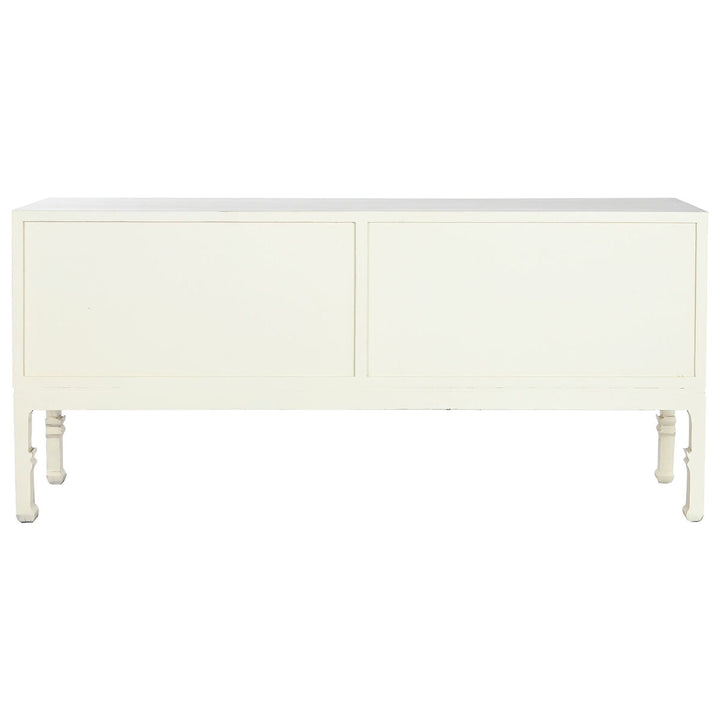 Weiße Home ESPRIT Anrichte mit natürlich Finish - homely Family Shop