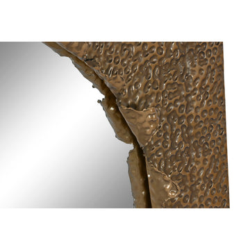 Nahaufnahme goldfarbener Wandspiegel mit Textur - homely Family Shop
