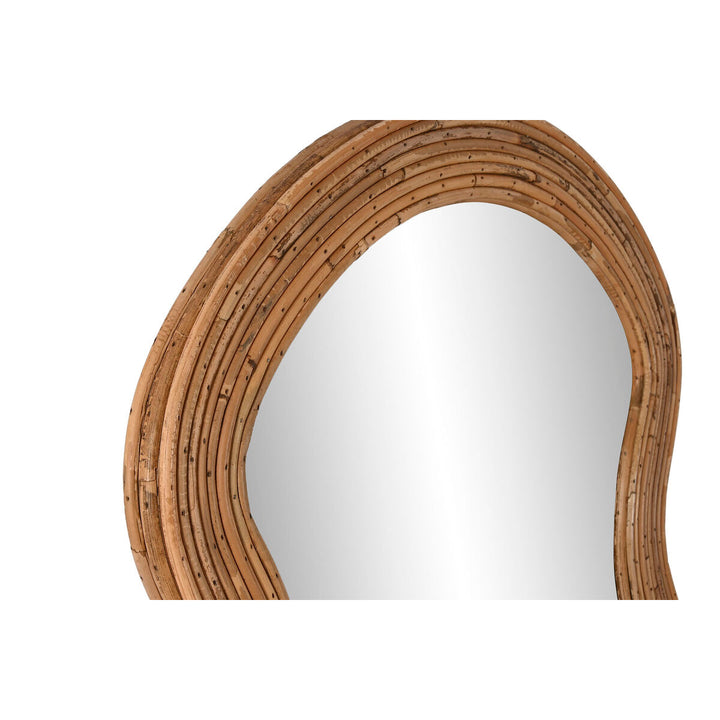 Nahaufnahme: Wandspiegel mit Kristall-Rattan-Rahmen - homely Family Shop
