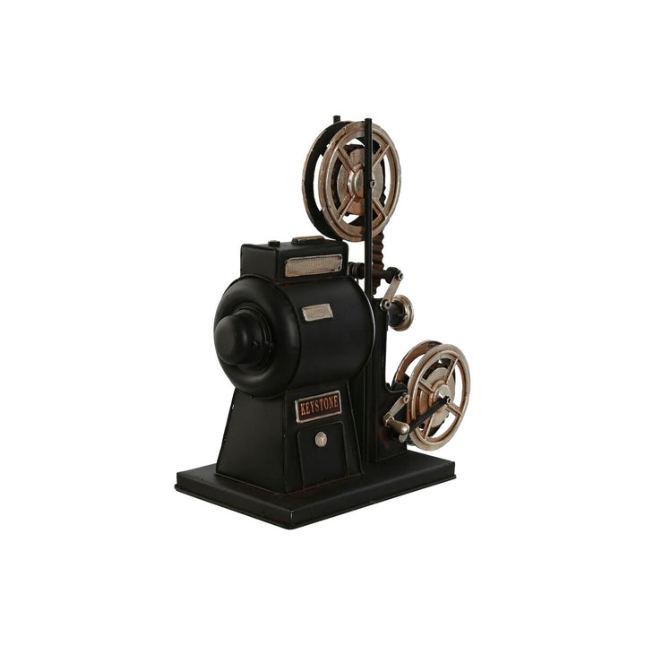 Vintage Deko-Figur im Stil eines Filmprojektors in Schwarz und Silberfarben. Klassisches Design.