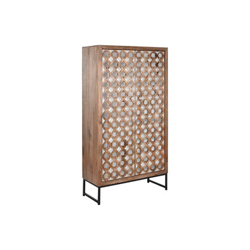 Brauner ESPRIT Home Schrank mit Silbermuster und Metallbeinen - homely Family Shop