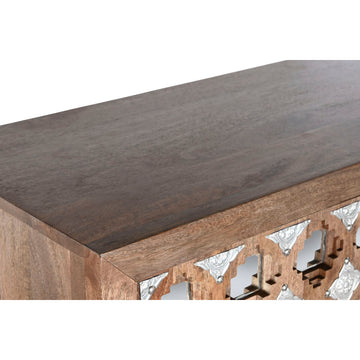 Nahaufnahme Schrank Home ESPRIT braun mit silberfarbenen Akzenten - homely Family Shop