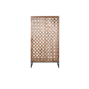 Brauner ESPRIT Home Schrank mit silberfarbenen Akzenten - homely Family Shop