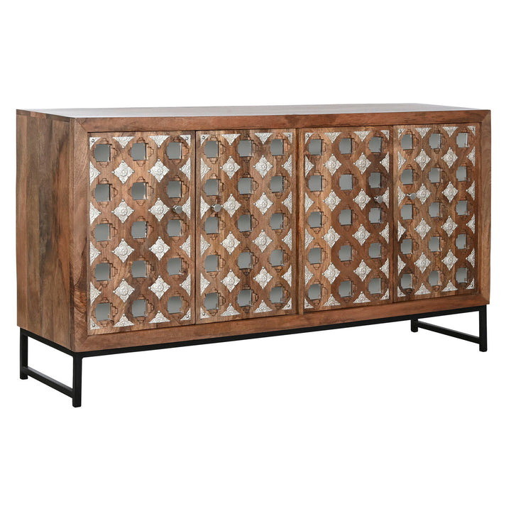 Anrichte Home ESPRIT in Braun mit Silber Details und geometrischem Muster - homely Family Shop
