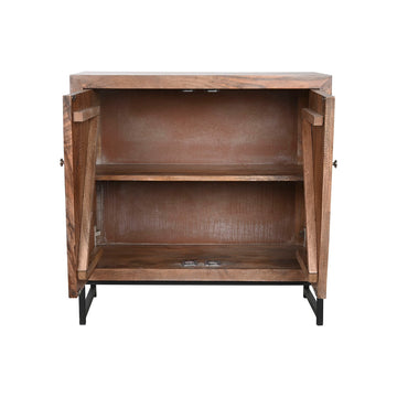Braune Anrichte mit Regalen und schwarzen Beinen - homely Family Shop