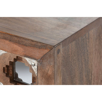 Braune Anrichte mit silberfarbenen Akzenten – Home ESPRIT - homely Family Shop