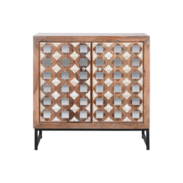 Braune Anrichte mit silberfarbenen Details - Homely Family Shop