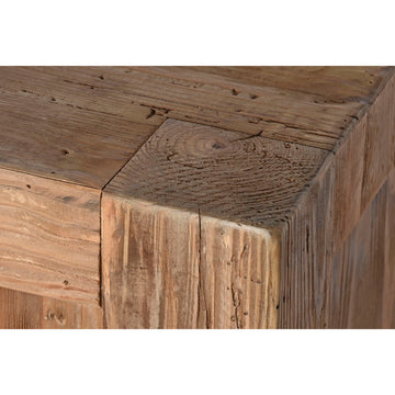 Detailansicht der braunen Holz Anrichte mit Maserung - homely Family Shop