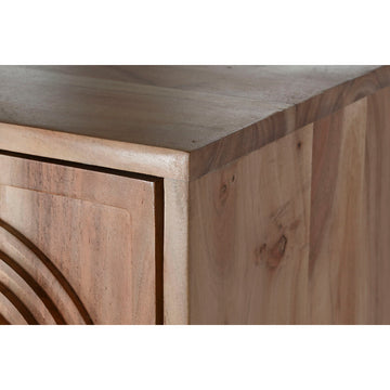 Nahaufnahme der braunen Anrichte mit Holzdetails - homely Family Shop