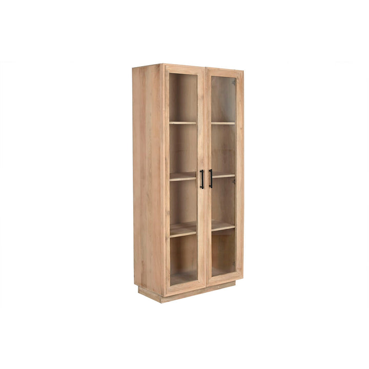 Kristall Vitrine aus Mango-Holz mit Glastüren- homely Family Shop