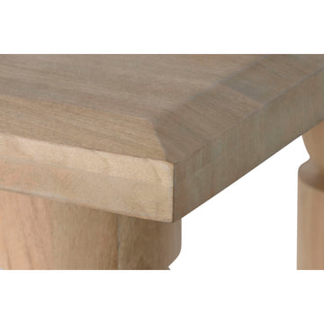 Nahaufnahme Esstisch aus Mango-Holz mit natürlicher Oberfläche - homely Family Shop