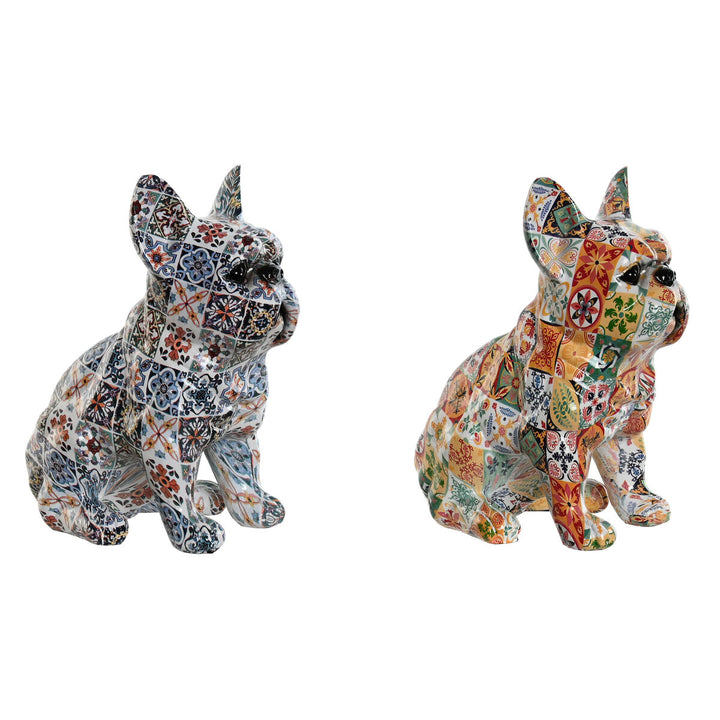 Bunte Deko-Figur Home ESPRIT Hunde im mediterranen Stil, 2er-Set. Ein echter Hingucker!