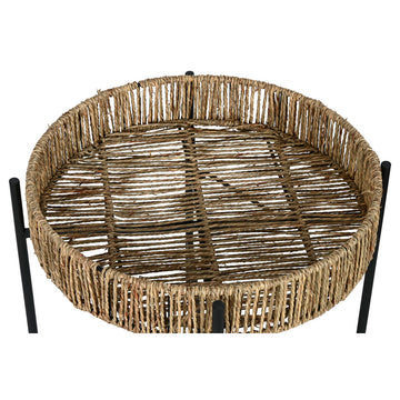 Home ESPRIT Tisch mit natürlicher Webplatte und Metallfüßen - homely Family Shop