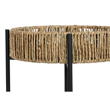 Nahaufnahme Tisch mit Metall und Naturfaser - homely Family Shop
