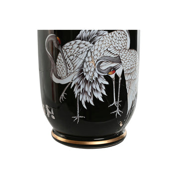 Keramik Tischlampe mit Kranich Design in Schwarz Gold - homely Family Shop