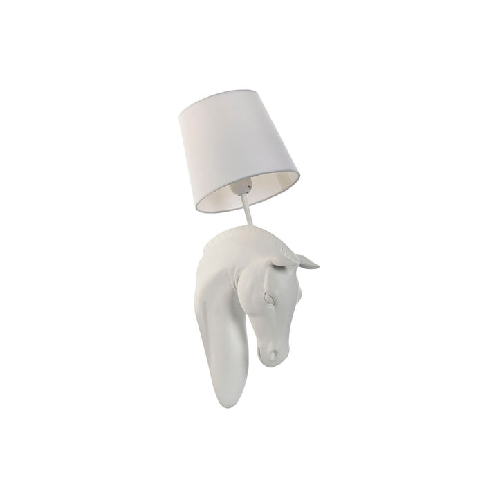 Weiße Home ESPRIT Wandleuchte mit Pferde Design und antikem Finish - homely Family Shop