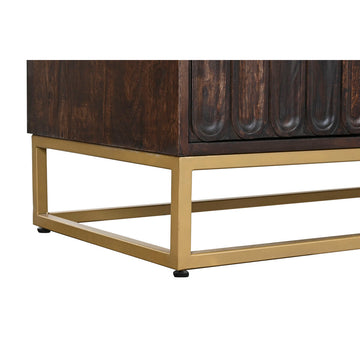 Detailaufnahme: Anrichte Home ESPRIT mit Holz und Goldbasis - homely Family Shop